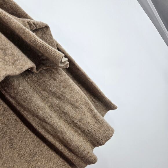 Hatch Tan Pullover Sweater Beige Cashmere Knit Batwing High Neck Long Sleeve XS - Picture 2 of 6